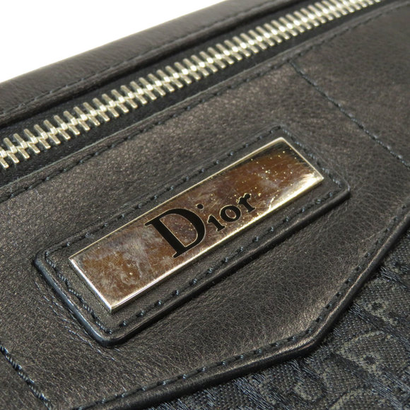 Christian Dior Trotter Pattern Shoulder Bag Canvas Black - Picture 7 of 9